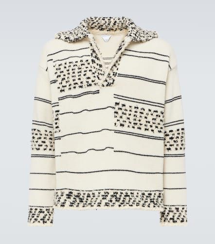 Patchwork wool and cotton-blend polo sweater - Bottega Veneta - Modalova