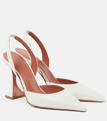 Holli 95 leather slingback pumps - Amina Muaddi - Modalova