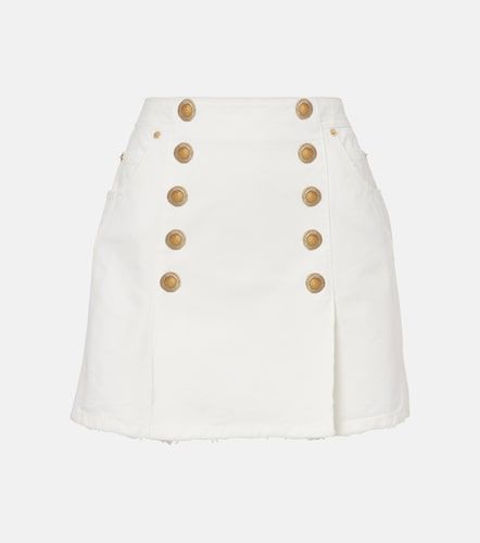 Minigonna in canvas di cotone - Balmain - Modalova