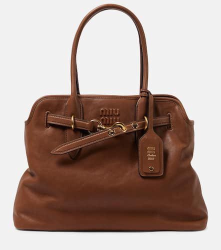 Aventure Large leather tote bag - Miu Miu - Modalova