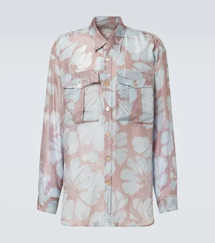 Camicia in seta con stampa floreale - Dries Van Noten - Modalova