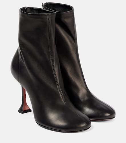 Iris 95 leather ankle boots - Amina Muaddi - Modalova