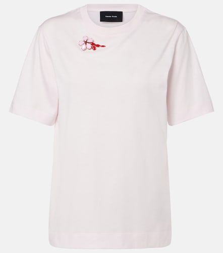 Camiseta de jersey de algodón adornada - Simone Rocha - Modalova