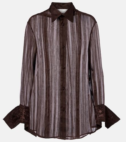 Camicia in lino e seta con ricamo - Xu Zhi - Modalova