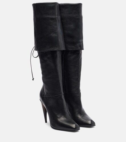 Horn Heel leather knee-high boots - McQueen - Modalova