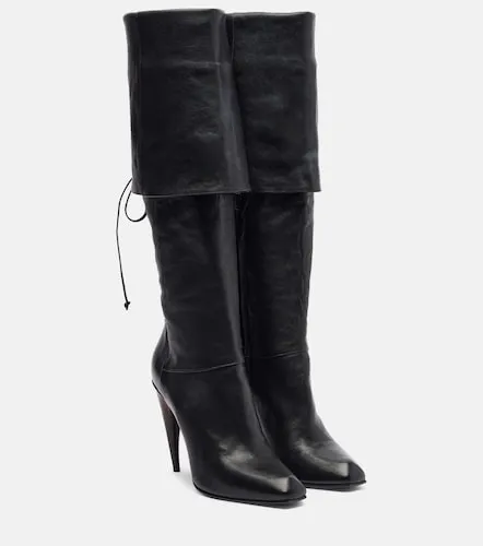Horn Heel leather knee-high boots - McQueen - Modalova