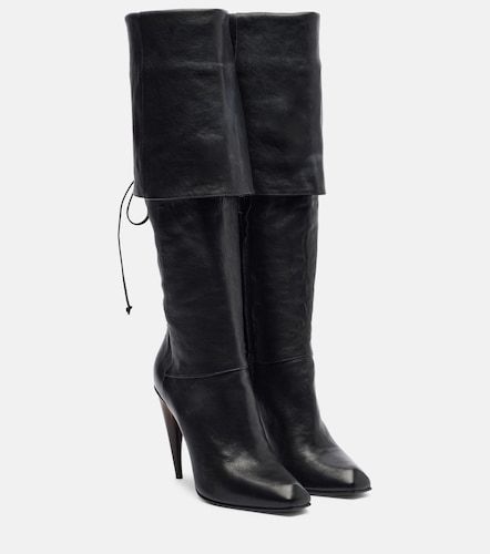 McQueen Stivali Horn Heel in pelle - McQueen - Modalova