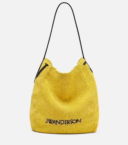 Bulb Small beaded leather-trimmed shoulder bag - JW Anderson - Modalova