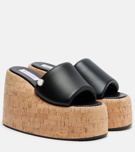 Mochi leather platform slides - The Attico - Modalova