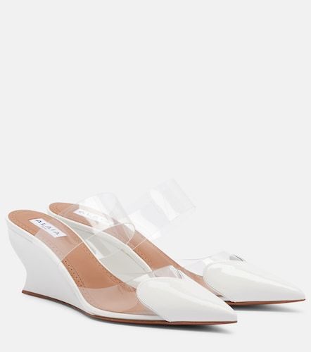 Alaïa Mules con cuña Le Cœur de charol - Alaia - Modalova