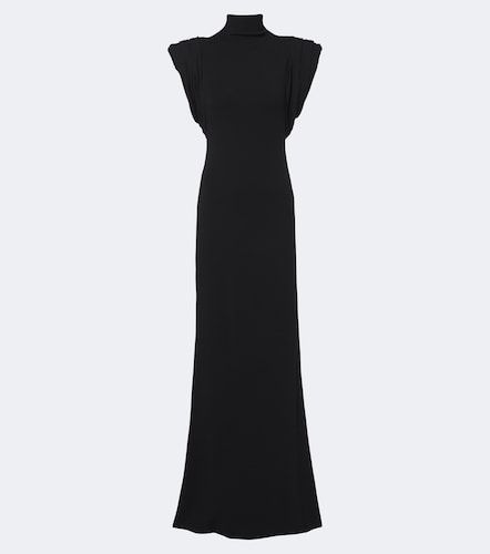 Draped wool-blend jersey gown - Mugler - Modalova