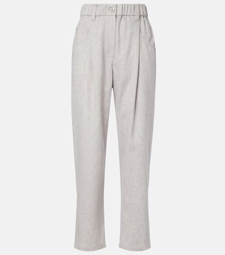 Monili wool tapered pants - Brunello Cucinelli - Modalova