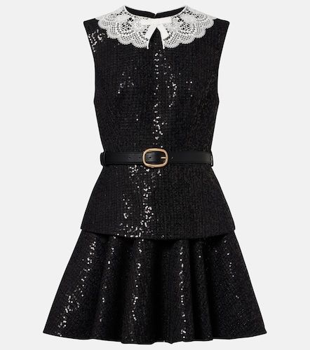 Belted sequined boucle minidress - Self-Portrait - Modalova