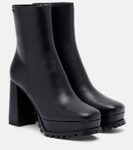 Botines con plataforma de piel - Gianvito Rossi - Modalova