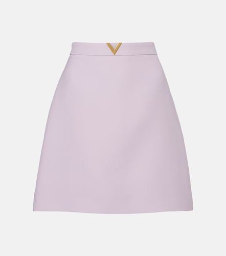 Minifalda de Crepe Couture - Valentino Garavani - Modalova