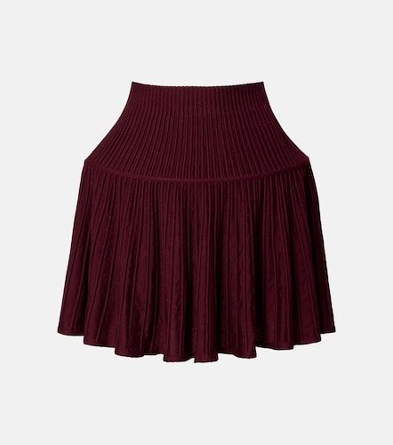 Ribbed-knit wool-blend miniskirt - Alaia - Modalova