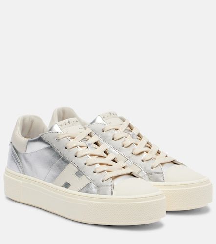 Crosswind metallic leather sneakers - Hogan - Modalova