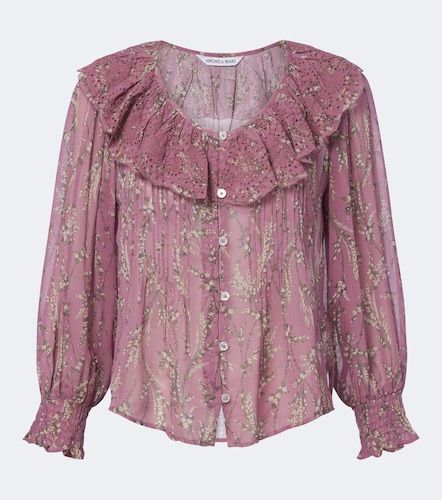 Hewitts ruffled floral georgette blouse - Veronica Beard - Modalova