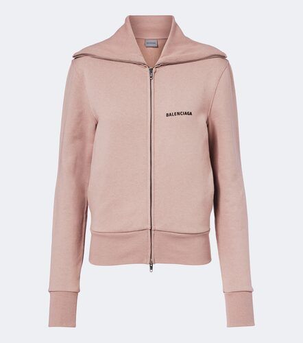 Logo cotton zip-up sweatshirt - Balenciaga - Modalova