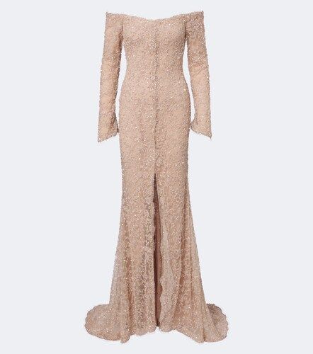 Verzierte Robe aus Spitze - Marmar Halim - Modalova