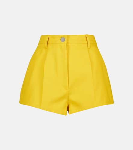 Shorts de algodón de tiro alto - Prada - Modalova