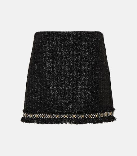 Versace Minifalda de tweed adornada - Versace - Modalova