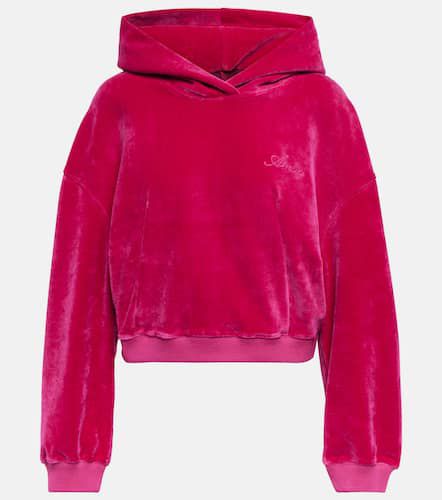 Amiri Cropped velour hoodie - Amiri - Modalova