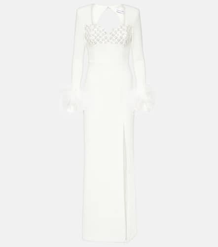 Bridal Blanche feather-trimmed gown - Rebecca Vallance - Modalova