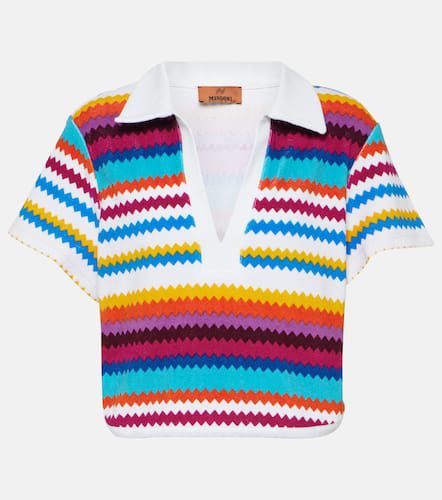 Zig Zag cotton-blend crop top - Missoni Mare - Modalova