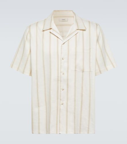 Camicia bowling in misto lino a righe - Commas - Modalova