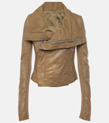 Asymmetric leather biker jacket - Rick Owens - Modalova