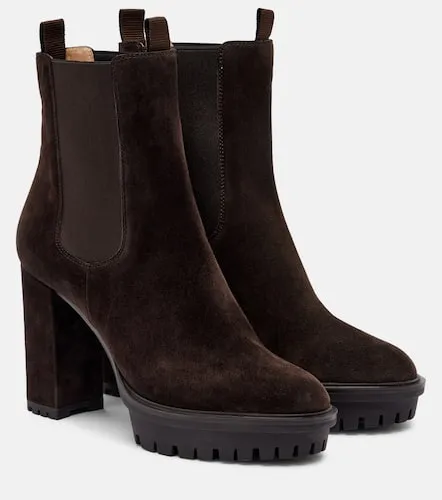 Barry suede platform ankle boots - Gianvito Rossi - Modalova