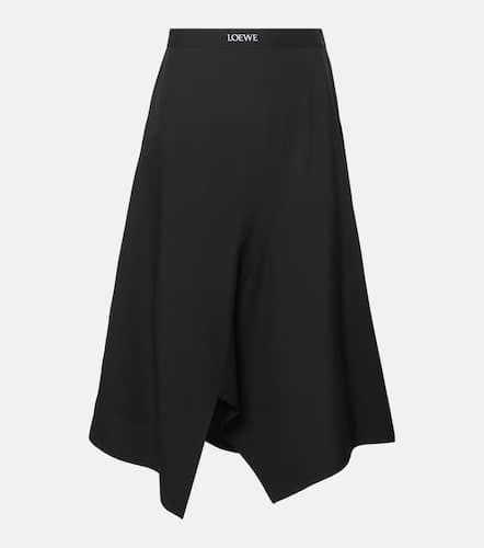 Loewe Asymmetric wool midi skirt - Loewe - Modalova