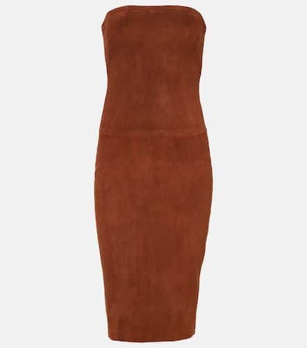 Monica strapless suede midi dress - Stouls - Modalova