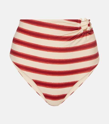 Striped high-rise bikini bottoms - Johanna Ortiz - Modalova