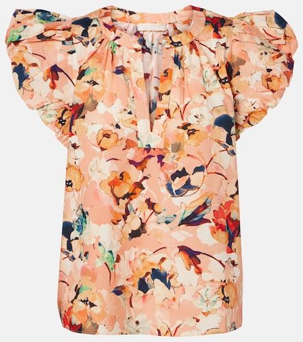 Ulla Johnson Top de algodón floral - Ulla Johnson - Modalova