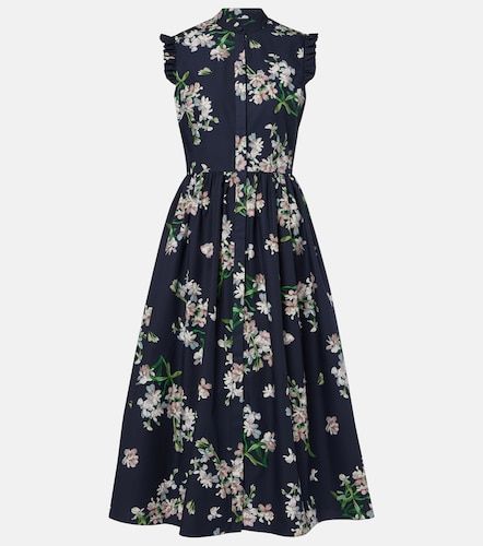 Abito midi in cotone con stampa - Erdem - Modalova