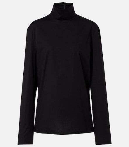 Cotton-blend poplin turtleneck top - Gucci - Modalova