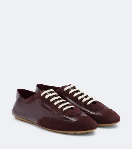 Lewis suede-trimmed leather sneakers - Saint Laurent - Modalova