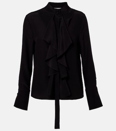 McQueen Blusa in seta con volant - McQueen - Modalova