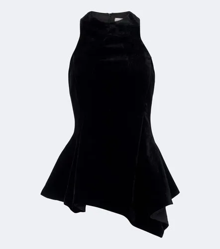 Draped peplum velvet top - Magda Butrym - Modalova