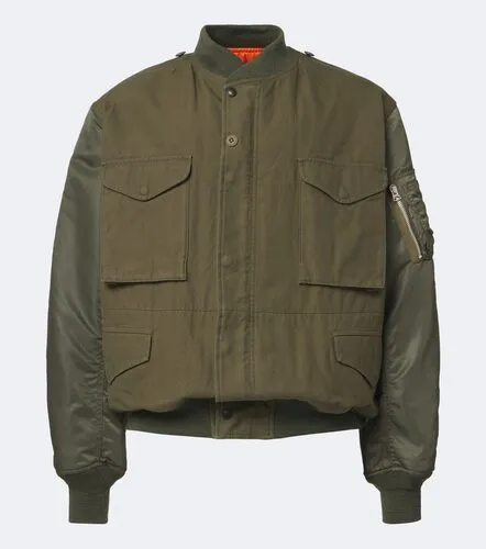 Paneled cotton and technical bomber jacket - Junya Watanabe - Modalova