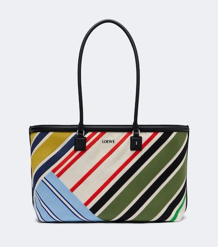 Borsa Verano Large in canvas a righe - Loewe - Modalova