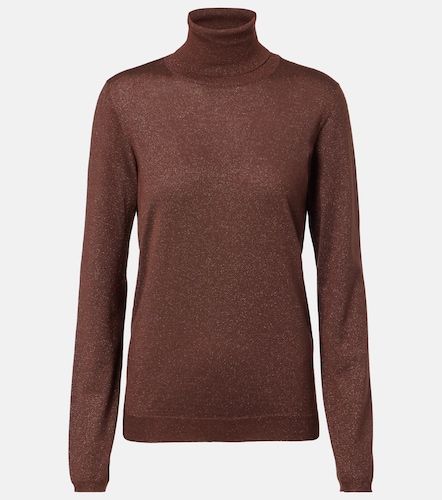 Pullover dolcevita in misto cashmere e seta - Brunello Cucinelli - Modalova