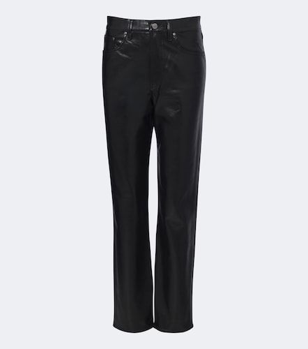 Lana leather-blend straight pants - Agolde - Modalova