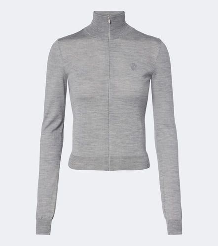 Pullover in lana e seta con zip - Gucci - Modalova