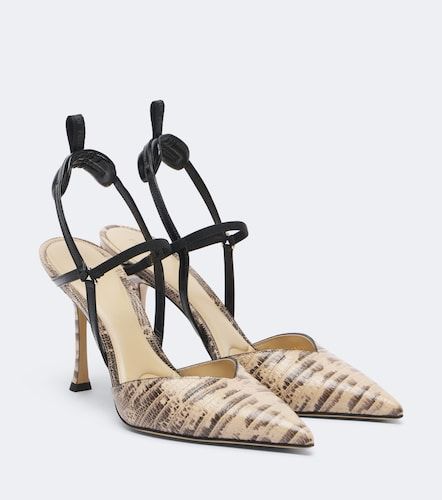 Colibri snake-effect leather slingback pumps - Fendi - Modalova