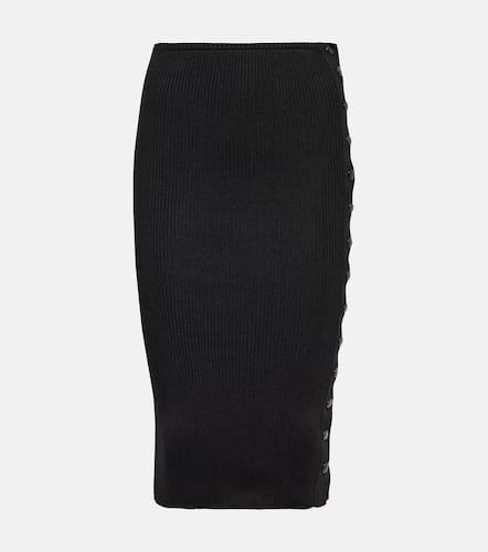 Finn ribbed-knit silk pencil skirt - Petar Petrov - Modalova