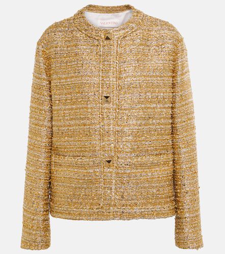 Chaqueta de tweed metalizada con lentejuelas - Valentino - Modalova