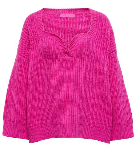 Pullover in lana vergine a coste - Valentino - Modalova